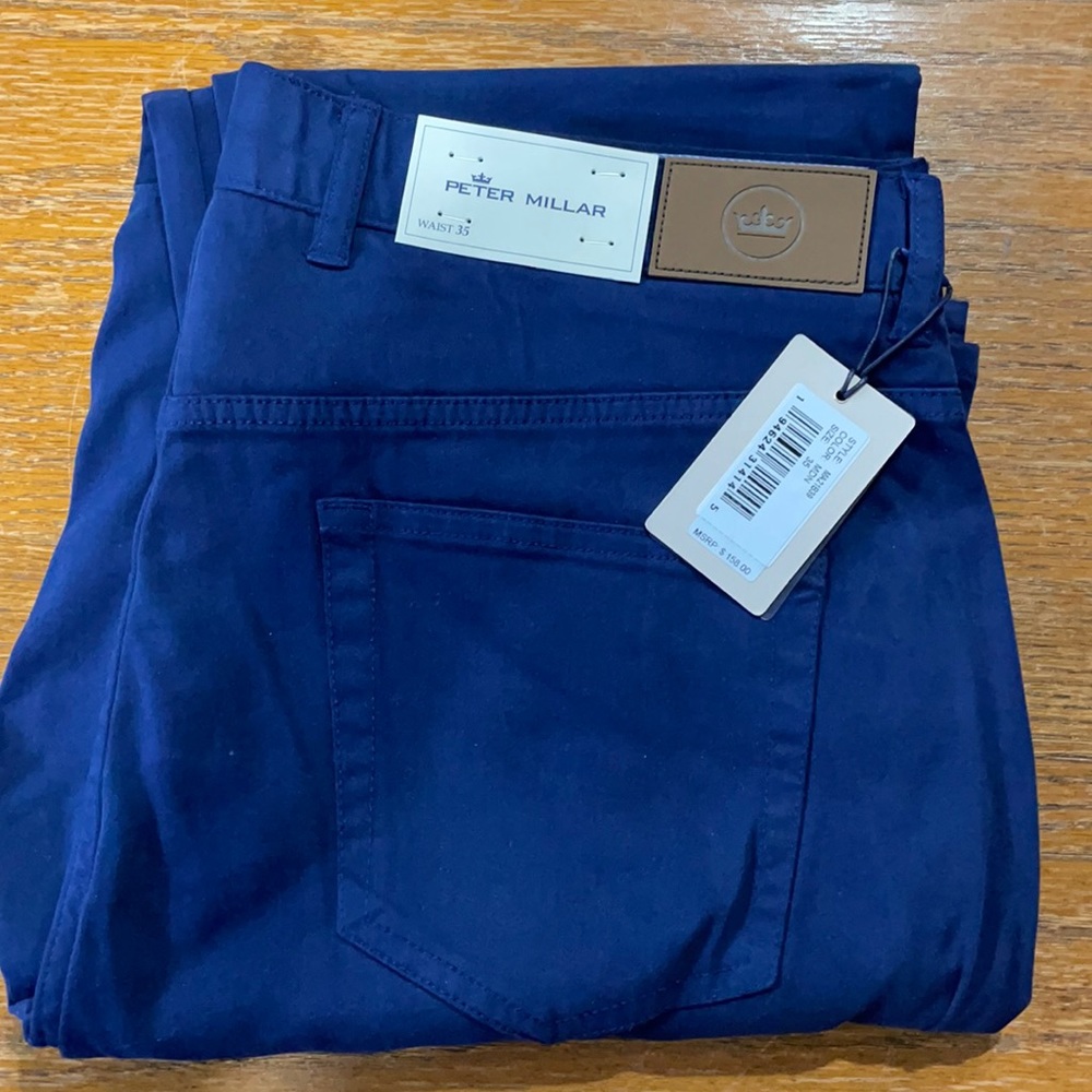 Peter Millar Sateen Pants Navy